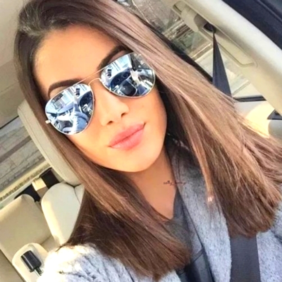 Ray-Ban (Store Display) Aviator Reflective Silver Lenses RB3025 Mirror - Picture 3 of 14